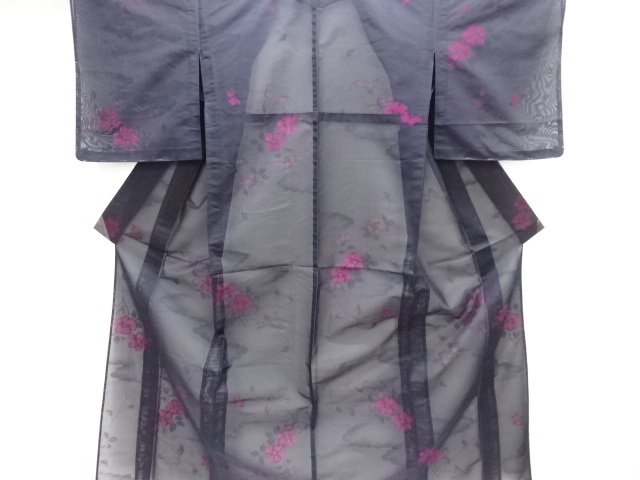 大正ロマン　紗花模様織り出し着物